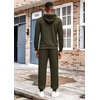 image:imageCOOFANDY Mens Tracksuit 2 Piece Hoodie Athletic Sweatsuits Casual Jogging Suit SetsArmy Green