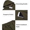 image:imageCOOFANDY Mens Tracksuit 2 Piece Hoodie Athletic Sweatsuits Casual Jogging Suit SetsArmy Green