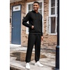 image:imageCOOFANDY Mens Tracksuit 2 Piece Hoodie Athletic Sweatsuits Casual Jogging Suit SetsBlack