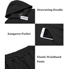 image:imageCOOFANDY Mens Tracksuit 2 Piece Hoodie Athletic Sweatsuits Casual Jogging Suit SetsBlack