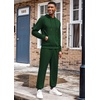 image:imageCOOFANDY Mens Tracksuit 2 Piece Hoodie Athletic Sweatsuits Casual Jogging Suit SetsGreen