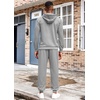 image:imageCOOFANDY Mens Tracksuit 2 Piece Hoodie Athletic Sweatsuits Casual Jogging Suit SetsGrey