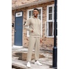 image:imageCOOFANDY Mens Tracksuit 2 Piece Hoodie Athletic Sweatsuits Casual Jogging Suit SetsKhaki