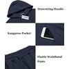 image:imageCOOFANDY Mens Tracksuit 2 Piece Hoodie Athletic Sweatsuits Casual Jogging Suit SetsNavy Vlue