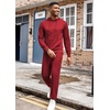 image:imageCOOFANDY Mens Tracksuit 2 Piece Hoodie Athletic Sweatsuits Casual Jogging Suit SetsWine Red