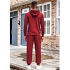 image:imageCOOFANDY Mens Tracksuit 2 Piece Hoodie Athletic Sweatsuits Casual Jogging Suit SetsWine Red