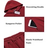 image:imageCOOFANDY Mens Tracksuit 2 Piece Hoodie Athletic Sweatsuits Casual Jogging Suit SetsWine Red
