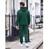 image:imageCOOFANDY Mens Tracksuit 2 Piece Hoodie Sweatsuit Sets Casual Athletic Jogging Suits Waffle Plaid Jacquard OutfitsGreen
