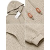 image:imageCOOFANDY Mens Tracksuit 2 Piece Hoodie Sweatsuit Sets Casual Athletic Jogging Suits Waffle Plaid Jacquard OutfitsKhaki