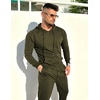 image:imageCOOFANDY Mens Tracksuit 2 Piece Hoodie Sweatsuit Sets Casual Jogging Athletic SuitsArmy Green