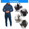 image:imageCOOFANDY Mens Tracksuit 2 Piece Hoodie Sweatsuit Sets Casual Jogging Athletic SuitsBlue Grey