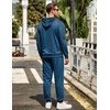 image:imageCOOFANDY Mens Tracksuit 2 Piece Hoodie Sweatsuit Sets Casual Jogging Athletic SuitsBlue Grey