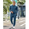 image:imageCOOFANDY Mens Tracksuit 2 Piece Hoodie Sweatsuit Sets Casual Jogging Athletic SuitsDark Blue