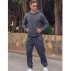 image:imageCOOFANDY Mens Tracksuit 2 Piece Hoodie Sweatsuit Sets Casual Jogging Athletic SuitsDark Gray