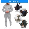 image:imageCOOFANDY Mens Tracksuit 2 Piece Hoodie Sweatsuit Sets Casual Jogging Athletic SuitsLight Grey