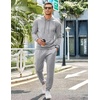 image:imageCOOFANDY Mens Tracksuit 2 Piece Hoodie Sweatsuit Sets Casual Jogging Athletic SuitsLight Grey