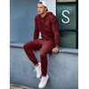 image:imageCOOFANDY Mens Tracksuit 2 Piece Hoodie Sweatsuit Sets Casual Jogging Athletic SuitsWine Red