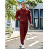 image:imageCOOFANDY Mens Tracksuit 2 Piece Hoodie Sweatsuit Sets Casual Jogging Athletic SuitsWine Red