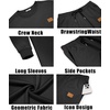 image:imageCOOFANDY Mens Tracksuit 2 Piece Set Crewneck Sweatsuits Jogging Suit Sets Long Sleeve Jacquard Pullover Shirt OutfitsBlack