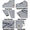 image:imageCOOFANDY Mens Tracksuit 2 Piece Set Crewneck Sweatsuits Jogging Suit Sets Long Sleeve Jacquard Pullover Shirt OutfitsLight Grey