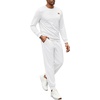 image:imageCOOFANDY Mens Tracksuit 2 Piece Set Crewneck Sweatsuits Jogging Suit Sets Long Sleeve Jacquard Pullover Shirt OutfitsWhite
