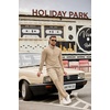 image:imageCOOFANDY Mens Tracksuit 2 Piece Set Geometric Texture Quarter Zip Pullover Sweatshirt Athletic Running SweatsuitsKhaki