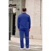 image:imageCOOFANDY Mens Tracksuit 2 Piece Set Geometric Texture Quarter Zip Pullover Sweatshirt Athletic Running SweatsuitsSky Blue