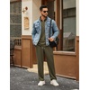image:imageCOOFANDY Mens Tracksuits 2 Piece Casual Athletic Sweatsuit Quarter Zip Pullover Long Sleeve Running Sport OutfitsArmy Green