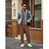 image:imageCOOFANDY Mens Tracksuits 2 Piece Casual Athletic Sweatsuit Quarter Zip Pullover Long Sleeve Running Sport OutfitsBrown