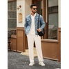 image:imageCOOFANDY Mens Tracksuits 2 Piece Casual Athletic Sweatsuit Quarter Zip Pullover Long Sleeve Running Sport OutfitsCream