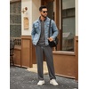 image:imageCOOFANDY Mens Tracksuits 2 Piece Casual Athletic Sweatsuit Quarter Zip Pullover Long Sleeve Running Sport OutfitsDark Grey