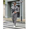 image:imageCOOFANDY Mens Tracksuits 2 Piece Casual Athletic Sweatsuit Quarter Zip Pullover Long Sleeve Running Sport OutfitsLight Grey