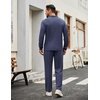 image:imageCOOFANDY Mens Tracksuits 2 Piece Casual Athletic Sweatsuit Quarter Zip Pullover Long Sleeve Running Sport OutfitsNavy Blue