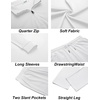 image:imageCOOFANDY Mens Tracksuits 2 Piece Casual Athletic Sweatsuit Quarter Zip Pullover Long Sleeve Running Sport OutfitsWhite