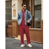 image:imageCOOFANDY Mens Tracksuits 2 Piece Casual Athletic Sweatsuit Quarter Zip Pullover Long Sleeve Running Sport OutfitsWine Red