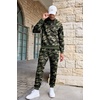 image:imageCOOFANDY Mens Tracksuits 2 Pieces Waffle Hoodies Sweatsuit Sets Sports Jogging Suit SetArmy Green Camo