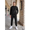 image:imageCOOFANDY Mens Tracksuits 2 Pieces Waffle Hoodies Sweatsuit Sets Sports Jogging Suit SetBlack
