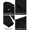 image:imageCOOFANDY Mens Tracksuits 2 Pieces Waffle Hoodies Sweatsuit Sets Sports Jogging Suit SetBlack