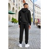 image:imageCOOFANDY Mens Tracksuits 2 Pieces Waffle Hoodies Sweatsuit Sets Sports Jogging Suit SetBlack