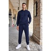 image:imageCOOFANDY Mens Tracksuits 2 Pieces Waffle Hoodies Sweatsuit Sets Sports Jogging Suit SetNavy Blue