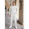 image:imageCOOFANDY Mens Tracksuits 2 Pieces Waffle Hoodies Sweatsuit Sets Sports Jogging Suit SetWhhite
