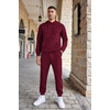 image:imageCOOFANDY Mens Tracksuits 2 Pieces Waffle Hoodies Sweatsuit Sets Sports Jogging Suit SetWine Red