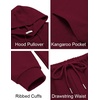 image:imageCOOFANDY Mens Tracksuits 2 Pieces Waffle Hoodies Sweatsuit Sets Sports Jogging Suit SetWine Red