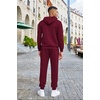 image:imageCOOFANDY Mens Tracksuits 2 Pieces Waffle Hoodies Sweatsuit Sets Sports Jogging Suit SetWine Red