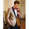 image:imageCOOFANDY Mens Tuxedo Jacket Slim Fit Shawl Lapel Blazer One Button Suit Jackets for Party Prom Wedding DinnerArose Golden