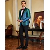 image:imageCOOFANDY Mens Tuxedo Jacket Slim Fit Shawl Lapel Blazer One Button Suit Jackets for Party Prom Wedding DinnerShiny Blue
