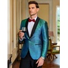 image:imageCOOFANDY Mens Tuxedo Jacket Slim Fit Shawl Lapel Blazer One Button Suit Jackets for Party Prom Wedding DinnerShiny Blue