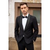 image:imageCOOFANDY Mens Tuxedo Suit Set Slim Fit 2 Piece Dress Suit Shawl Lapel Tuxedo Jacket Pants for Wedding Dinner Prom PartyBlack