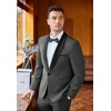 image:imageCOOFANDY Mens Tuxedo Suit Set Slim Fit 2 Piece Dress Suit Shawl Lapel Tuxedo Jacket Pants for Wedding Dinner Prom PartyDark Grey