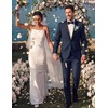 image:imageCOOFANDY Mens Tuxedo Suit Set Slim Fit 2 Piece Dress Suit Shawl Lapel Tuxedo Jacket Pants for Wedding Dinner Prom PartyNavy